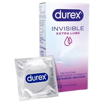 Durex Invisible Extra Lube Condoms 12pcs - buy, prices for Auchan - photo 1
