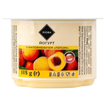 Йогурт Rioba персик 1,5% 115г - купить, цены на METRO - фото 1