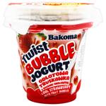 Bakoma Twist Bubble Strawberry with Fruit Balls Yogurt 210g
