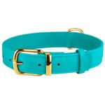 Barksi BronzeDog Crazy шкіряний нашийник для собак XXS - бірюзовий
