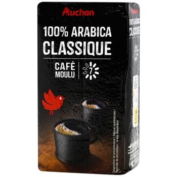 Кава Auchan Arabica Classico мелена 250г - купити, ціни на Auchan - фото 1