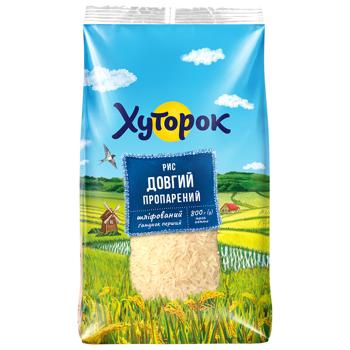 Рис Хуторок довгозернистий пропарений 800г - купити, ціни на КОСМОС - фото 1