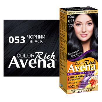 Крем-фарба для волосся стійка AVENA Rich Color 053 Чорний - купити, ціни на - фото 8