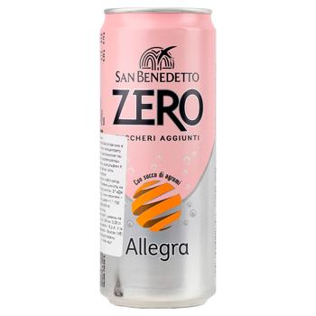 Напiй газований San Benedetto Zero Allegra 0,33л