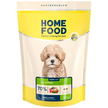 Корм сухий Home Food з ягням та рисом для цуценят малих порід 1-12 місяців 700г - купити, ціни на MasterZoo - фото 1