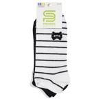 Premier Socks Cats Set of Short Children's Socks s.22-24 Milky/Black 3 pairs