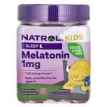 Natrol Melatonin Kids Gummies for children from 4 years old with Raspberry Flavor 1mg 90 chewable candies