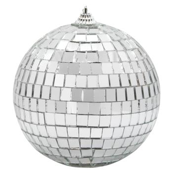 Шар елочный Koopman зеркальный 11,6см серебристый