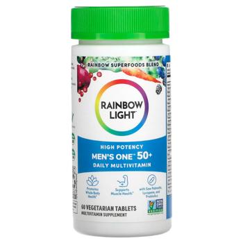 Мультивитамины для мужчин 50+, Men's One 50+, Rainbow Light, ежедневные, высокая потенция, 60 вегета - купити, ціни на Біотус - фото 1