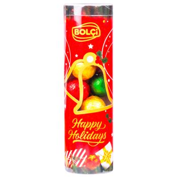 Конфеты Bolci Christmas Balls из молочного шоколада с джандуйей 140г