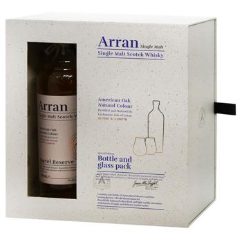 Виски Arran Barrel Reserve 43% 0,7л с 2 бокалами - купить, цены на Эпицентр FOOD - фото 1