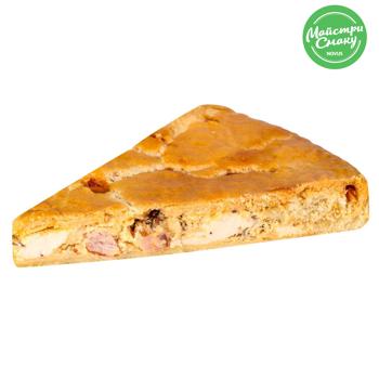 Кіш з копченою куркою та шинкою