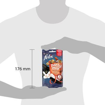 Ласощі для котів Felix Party Mix Mixed Grill з куркою, яловичиною та лососем 60г - купити, ціни на КОСМОС - фото 3