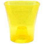 Кашпо для горщиків орхідейних квадро жовте