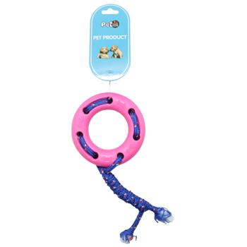 Dog Toy Ring with Rope 20.5cm X131 - buy, prices for COSMOS - photo 3