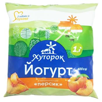 Йогурт Хуторок Персик 1,5% 400г