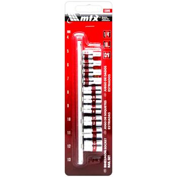 Matrix CRV 1/4 Bihexagon Socket Rail Set 10pcs