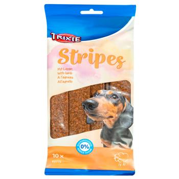 Лакомство Trixie Stripes для собак с ягненком 100г - купить, цены на Auchan - фото 1