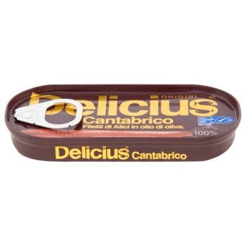 Delicius Anchovies in Olive Oil 28g
