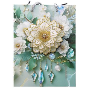 Пакет подарочный бумажный 18*23,5*8см 735S-5985 - купить, цены на КОСМОС - фото 2