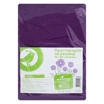 Auchan lilac sheet on an elastic band 90x200x20cm - buy, prices for Auchan - photo 1