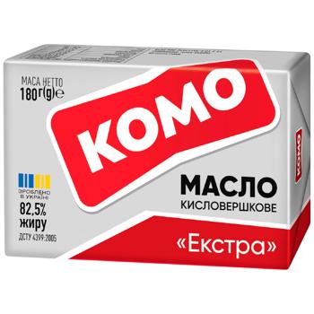 Масло Комо Екстра кисловершкове 82,5% 180г - купити, ціни на Епіцентр FOOD - фото 1