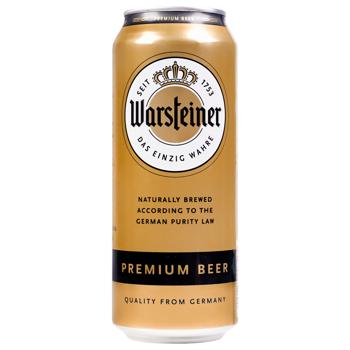 Пиво Warshteiner Premium світле 4,8% 0,5л - купити, ціни на КОСМОС - фото 1