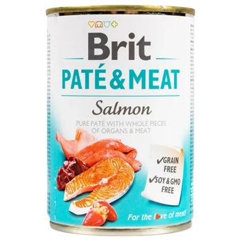 Brit Care Pate and Meat набір вологого корму для собак 5+1 шт х 400 г - лосось - купить, цены на MasterZoo - фото 2