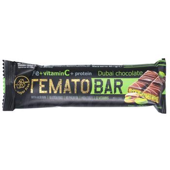 Добавка дієтична ГематоBar Гематовіт Дубайський шоколад 40г - купити, ціни на КОСМОС - фото 1