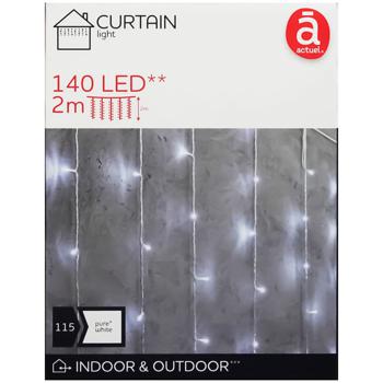 Гирлянда Actuel Штора белая 140 LED 2*2м