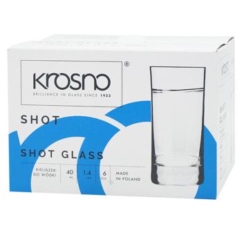 Krosno Shot Set of Glasses for Vodka 40ml 6pcs - buy, prices for NOVUS - photo 1