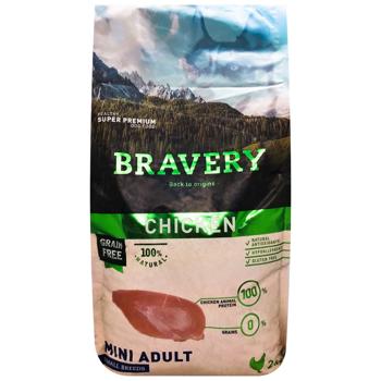Корм сухий Bravery з куркою для дорослих собак малих порід 2кг - купити, ціни на - фото 2