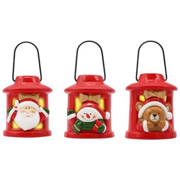 Actuel Santa/Snowman/Bear 8LED Flashlight in assortment