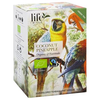 Life by Follis Organic Coconut-Pineapple Green Tea 1.8g*20pcs - buy, prices for ULTRAMARKET - photo 3