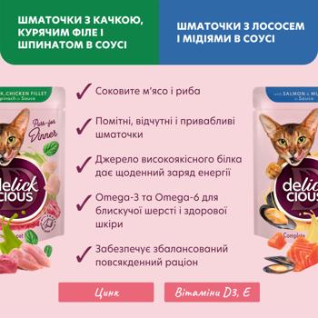 Delickcious Set №3 Adult Cat Wet Food Set 330g - buy, prices for Auchan - photo 5