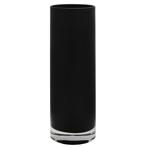 Cylindrical Black Glass Vase 10*30cm