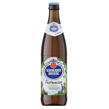 Пиво Schneider Weisse TAP4 Festweisse светлое нефильтрованное 6,2% 0,5л - купить, цены на NOVUS - фото 1
