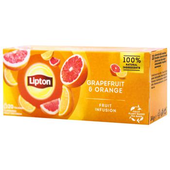 Чай фруктовий Lipton Грейпфрут та апельсин 1,7г*20шт - купити, ціни на ULTRAMARKET - фото 1