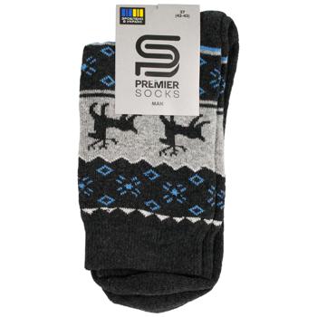 Шкарпетки Premier Socks Економ чоловічі високі махрові Олені р.25, 27, 29 в асортименті - купити, ціни на - фото 2