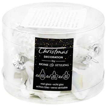 НАБ 12ШТ 4СМ СЕРЦЕ/ШИШКА/ЗІРКА - купити, ціни на Auchan - фото 1