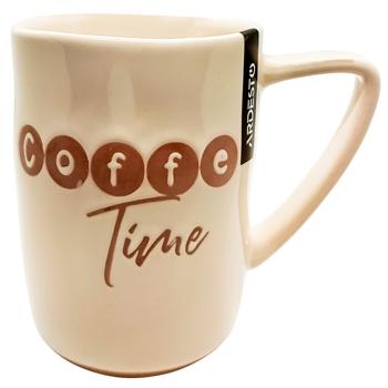 Чашка Ardesto Coffee Time AR3081 340мл біла кераміка - купить, цены на Восторг - фото 1