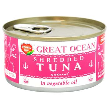 Tropic Life Chopped Tuna in Vegetable Oil 170g - buy, prices for Chudo Market - photo 1