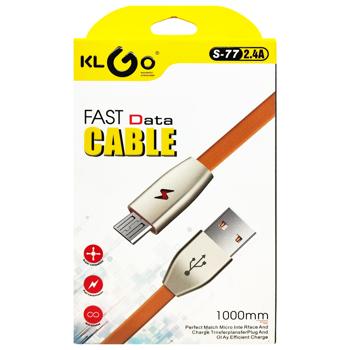 Кабель Klgo для передачи данных Android-Mirco USB 1м S-87 - купить, цены на КОСМОС - фото 1