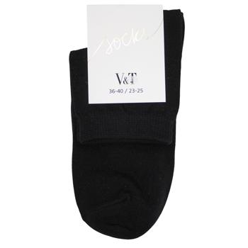 Носки V&T женские черные 23-25р - купить, цены на NOVUS - фото 1