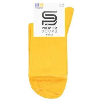 Premier Socks Premium Women's Socks with High Elastic s.23-25 Yellow - buy, prices for NOVUS - photo 1