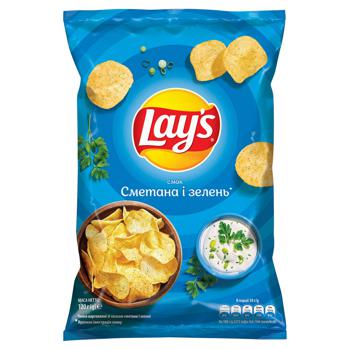 04823063125253 LAY`S ЧІПСИ СМЕТ-ЗЕЛЕНЬ 120Г
