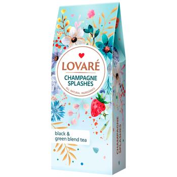 Чай черный и зеленый Lovare Champagne Splashes 80г - купить, цены на Торба - фото 1