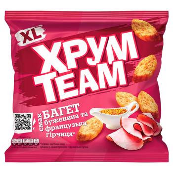 Сухарики ХрумTeam Багет Буженина та французька гірчиця 90г - купити, ціни на MasterZoo - фото 1