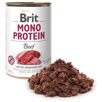 Корм влажный Brit Mono Protein с говядиной для собак с чувствительным пищеварением, пищевой непереносимостью или аллергией 5+1шт х 400г - купить, цены на MasterZoo - фото 4