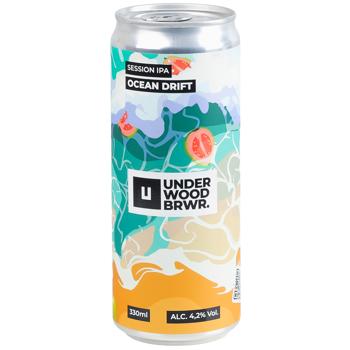 Пиво Underwood Ocean Drift светлое нефильтрованное 5% 0,33л